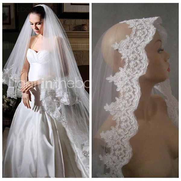 

bridal veils long 3m cathedral veil beaded pearls church garden beach wedding hair, Black