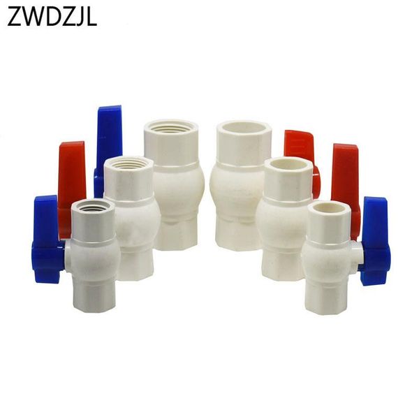 

watering equipments dn15 dn20 dn25 pvc ball valve garden water tap female g1/2 g3/4 g1 connector 7pcs
