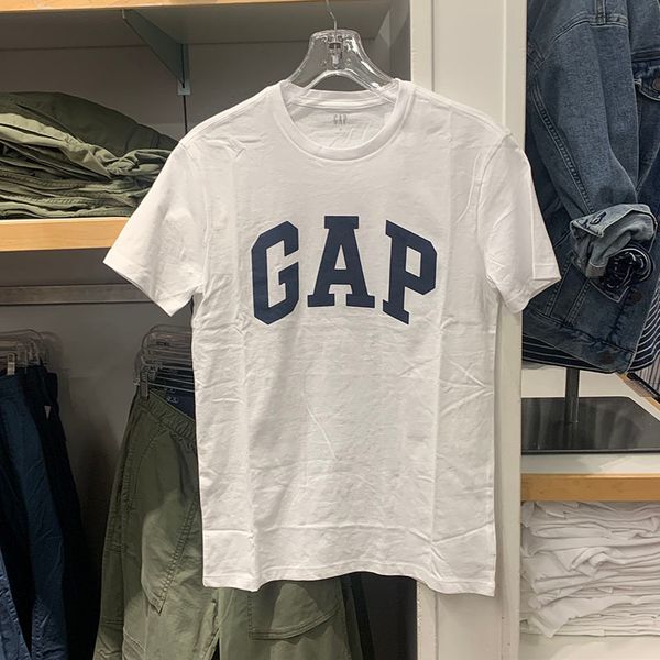 

factory luxury brand t-shirt new york gap men's new summer solid color large letter comfortable casual short sleeve ie80, White;black