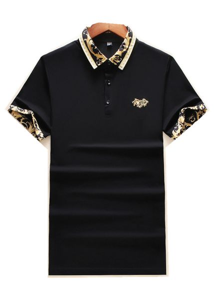 

2021 Designer Brand polo shirt Mens luxury t shirts polos floral embroidery High street famous print men poloshirts#ZOM-3XL07, Black