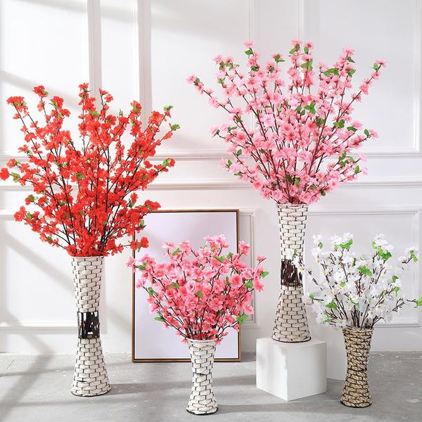

non-woven fabrics low price wedding decoration love gift party accessories10pcs artificial peach flower branch high simulation decorative fl