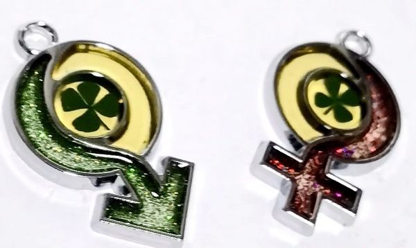 

12 pcs fashion pendant real four leaf clover lover design vogue jewelry, Silver
