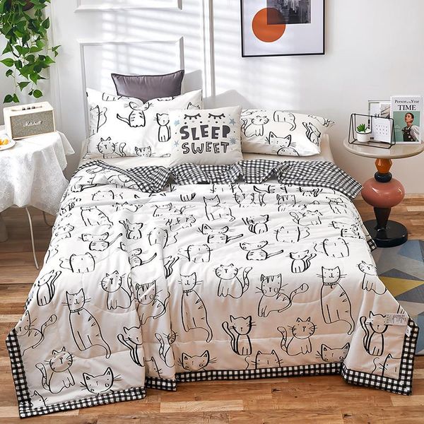 

comforters & sets small fresh pattern printing summer quilt air-conditioning cool