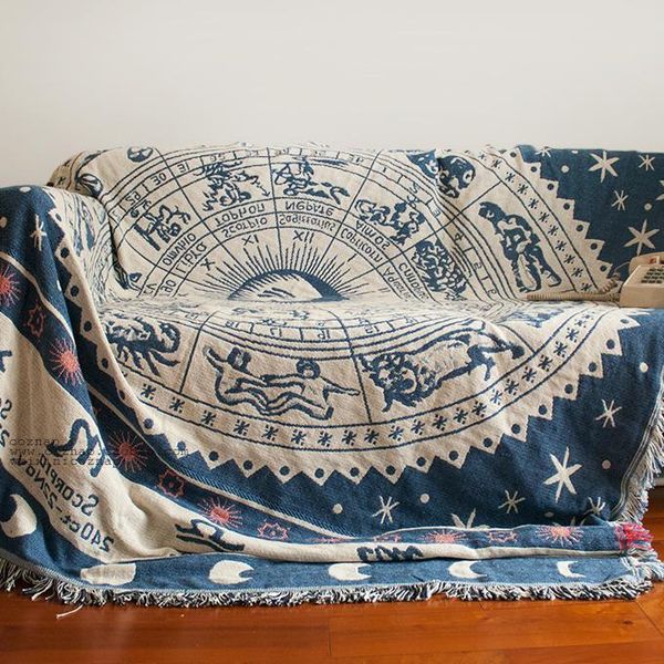 

tapestries living room sofa blanket american line bedroom cover towel cotton tapestry