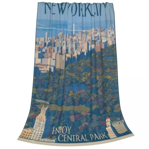 

blankets york city central park microfiber fleece blanket ultra soft throw warm flannel for couch sofa bed office