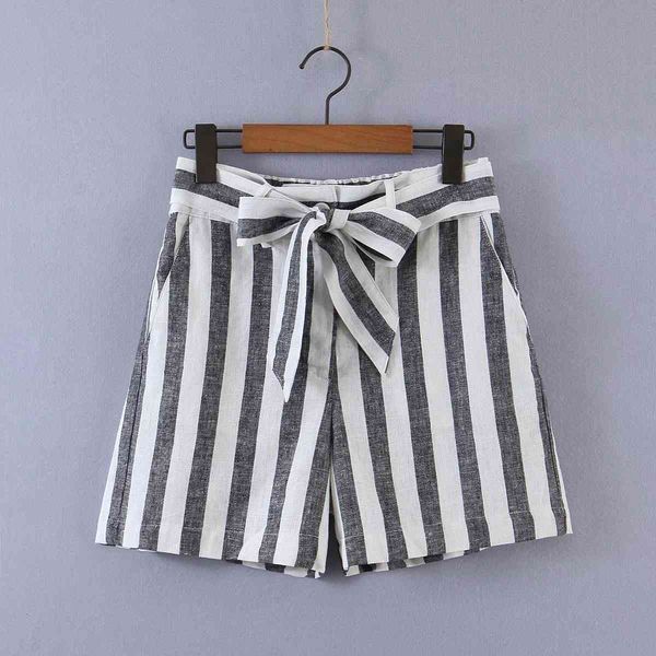 

3 ies spring autumn cotton high-waisted women's waistband line colour shorts, Black