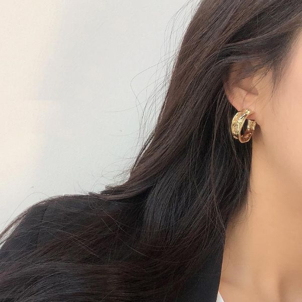 

earrings & necklace c-shaped circle retro style jewelry s925, Silver