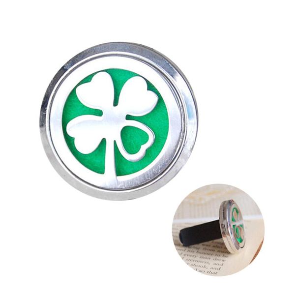 

luck four leaf grass clip style car perfume base round diffuser auto vehicle dashboard decoration gif air freshener