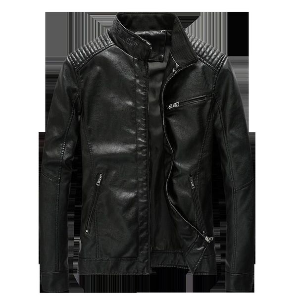 

explosive harajuku autumn high-quality stand-up collar men's leather jacket european and american brand motorcycle clothing jackets, Black;brown