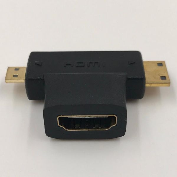 

to mini+micro female male adapter mini + micro converter gold plated 1pcs video cables & connectors
