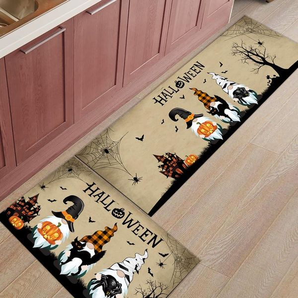 

carpets halloween gnome crow bat kitchen mat entrance doormat christmas home decoration living room carpet bathroom anti-slip rug