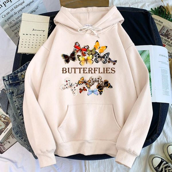 

men's hoodies & sweatshirts butterfly pattern male cartoon print fashion man men clothing autumn harajuku oversized hoodie ropa hombre, Black