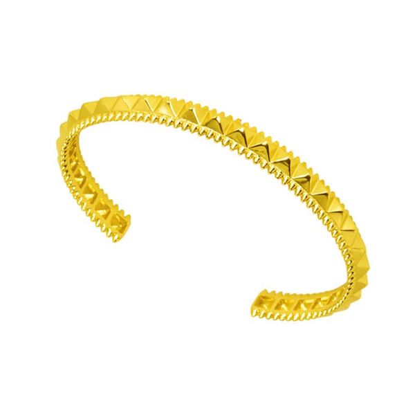 

bangle bracelet women fashion charm luxury gold color open cuff classic jewelry customized, Black