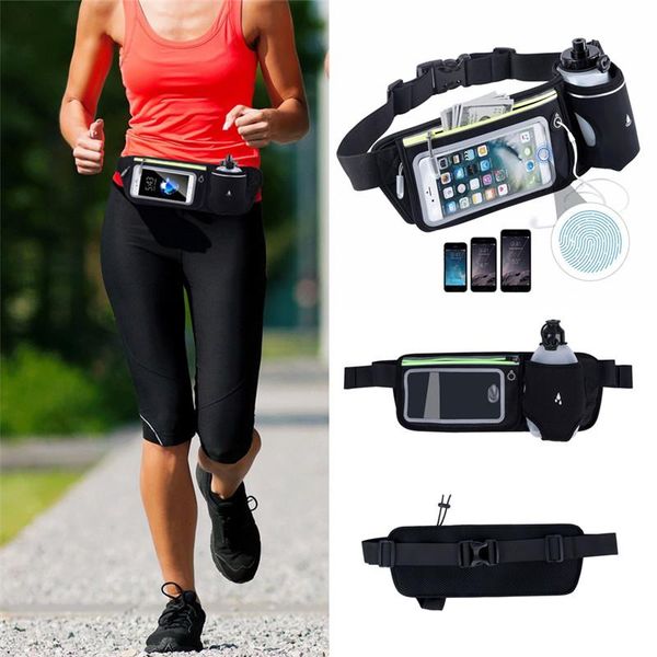

noenname_null hydration belt bum bag outdoor sport running jogging waist water bottle holder bags
