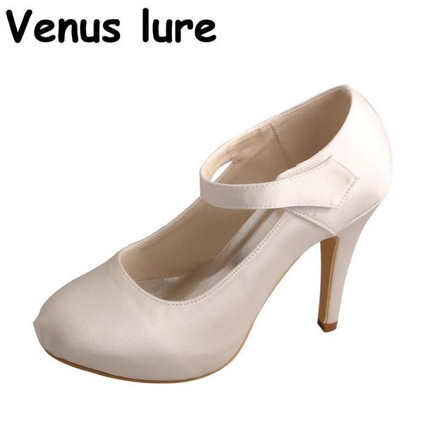 

dress shoes lure high heels for women ivory closed toe mary janes wedding, Black