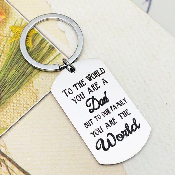 

keychains doradeer stainless keychain men world's father key chain creative letter color alloy pendant accessories brelok, Silver