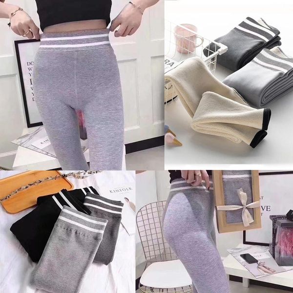 

women tights yoga pants pencil jeans stretch leggings home leisure slim fitness winter plus velvet thicken sport trousers outfits, White;red