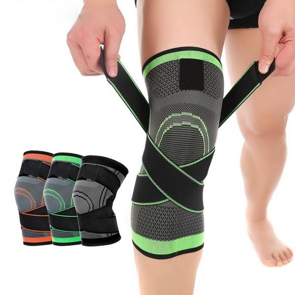 

elbow & knee pads 1pc sports brace men pressurized elastic support fitness gear basketball volleyball protector bandage, Black;gray