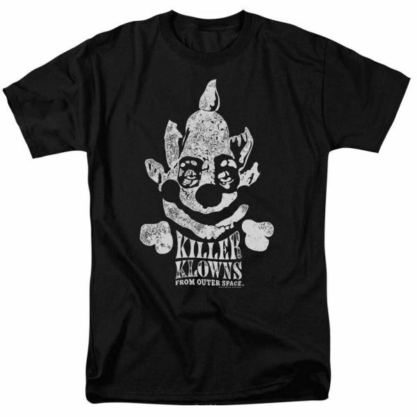 

killer klowns from outer space kreepy t shirt licensed alien horror movie black, White;black