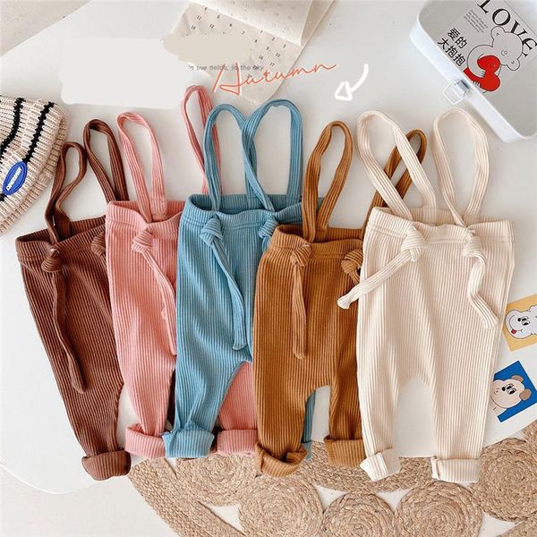 

trousers 0-3 years old baby kids sling pant for girls boys clothes 2021 children's high waist leggings strap, Blue