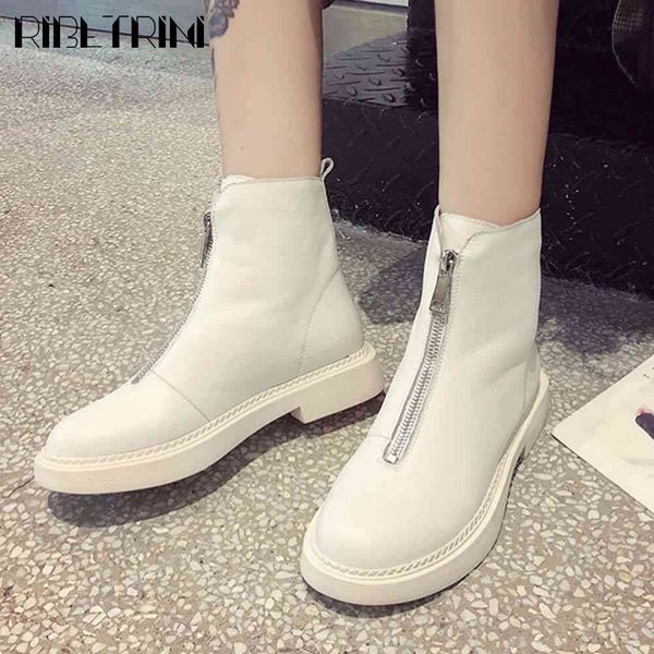 

boots brand girl zipper flat shoes warm short plush winter ankle women solid design casual boots, Black