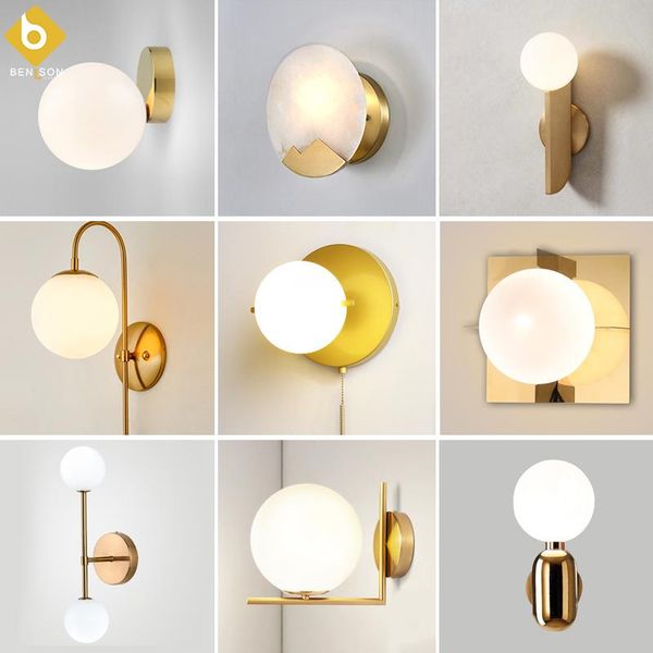 

loft blue wall light crystal bedroom lamp wood rope corridor living room bedside