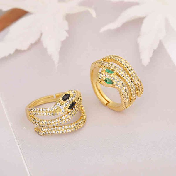 

hongxi geometric multilayer snake ring, Silver