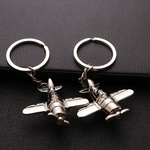 

kimter mini creative fighter keychain fashion model pendants diy jewelry accessories charm metal car keyring holder for men women p414fa, Silver