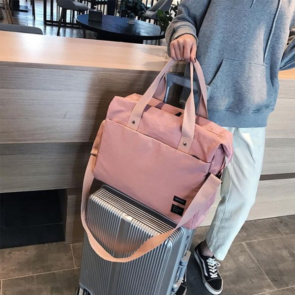 

duffel bags fashion large travel bag women handbag crossbody training gym pink duffle oxford overnight soft organizers waterproof