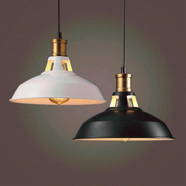 

pendant lamps e27 hollow pot lid creative chandelier single head loft iron dining room furniture living decor