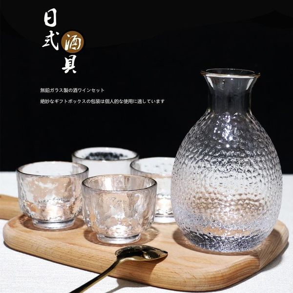

creative japanese style glass wine bottle dispenser warm household glasses
