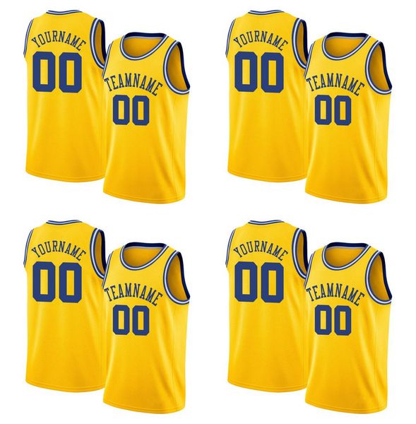 

custom gold royal-white round neck rib-knit basketball jersey, Black
