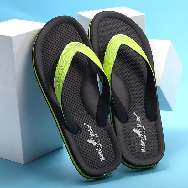 

size 39-44 man's non-slip soft flip flops summer casual beach slippers outdoor indoor eva for man breathable shoes, Black