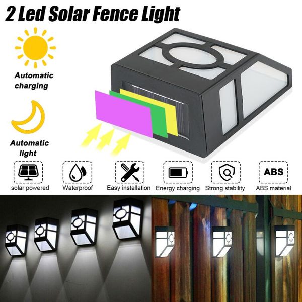 

wall lamp hymela led solar fence light garden decor powered outdoor step lights waterproof street lamps for garde