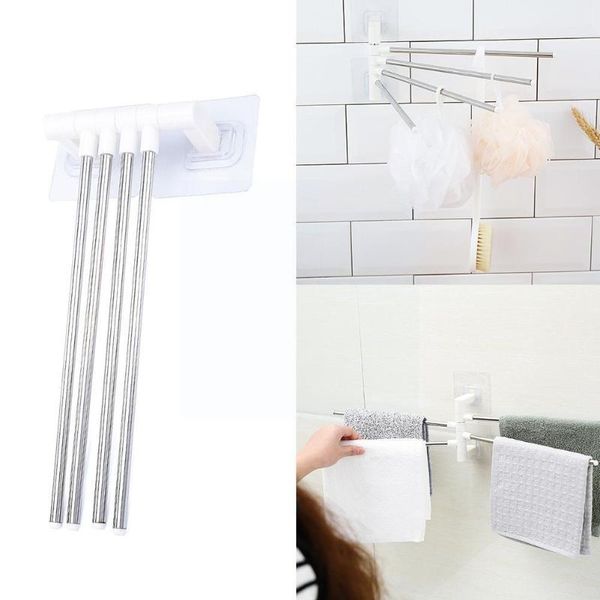 

towel racks wall mount punch adhesive bathroom holder rack shelf organizer stand cabinet door hanging hange y9k1