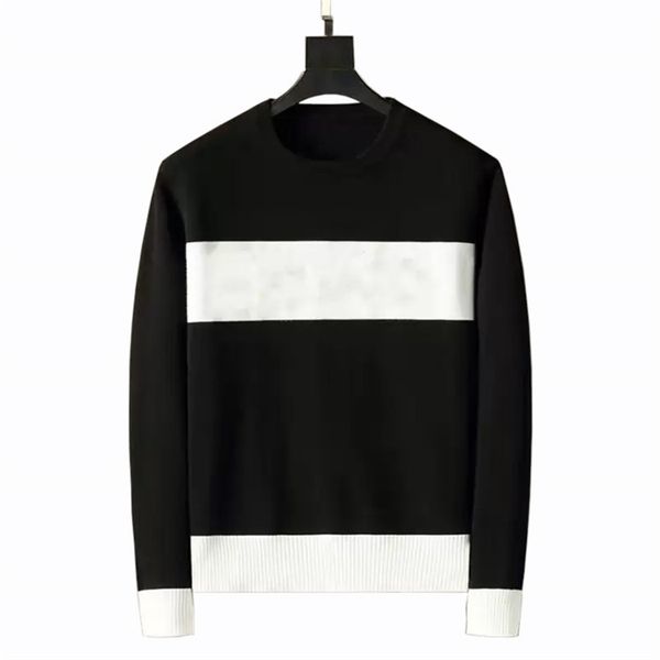 

autumn designer sweater mens sweaters winter jumper man round neck stylist trendy clothing sweatshirt pullover, White;black