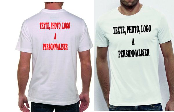 

mens t-shirt a personaliser recto/verso, White;black
