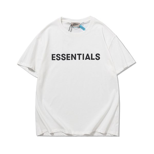 

fear of god fog essentials 20ss ins spring summer hip hop front 3d silicon tee skateboard tshirt men women short sleeve casual t jpbz, White;black