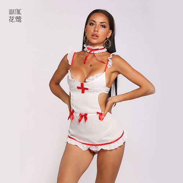 

suit style underwear hoodies silk uniform temptation maid, Black;white