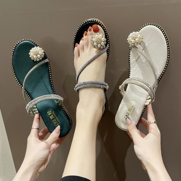 

slippers casual shoes rubber flip flops slipers women slides low on a wedge med luxury hawaiian 2021 flat summer scandals fashio, Black