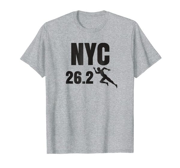 

nyc 26.2 running marathon tshirt for men and women, White;black