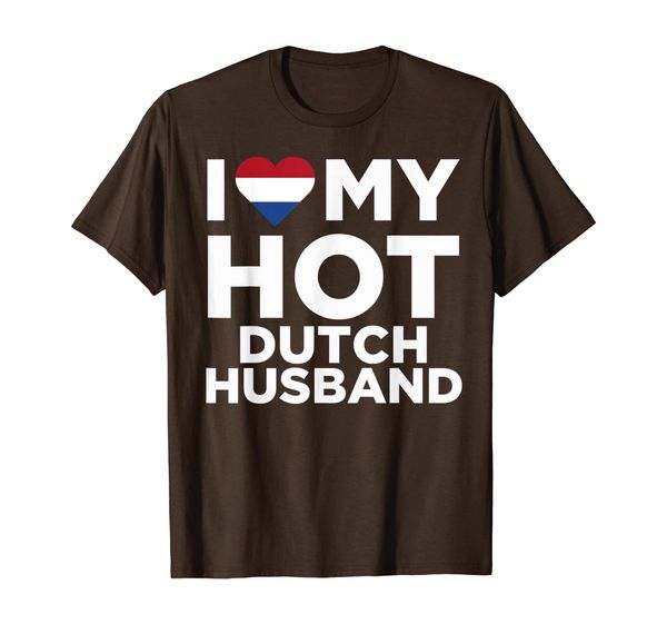 

I Heart (Love) My Hot Dutch Husband Fun Cute Relationship T-Shirt, White;black