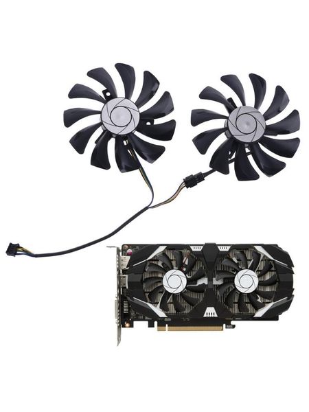 

fans & coolings 1 pair 85mm ha9010h12f-z 4pin cooler fan replacement for msi gtx 1060 oc 6g b95c