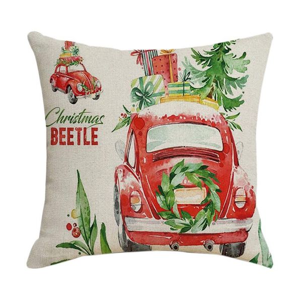 

pillow case christmas pillowcase santa square home decor linen cases special cushion covers for sofa car gift 45x45cm