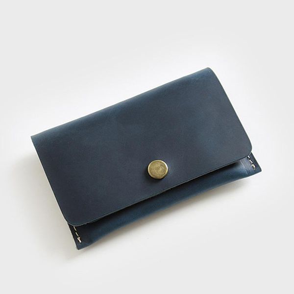 

card holders handwork vintage holder leather genuine men wallet for cards small hasp minimalist money bag, Brown;gray
