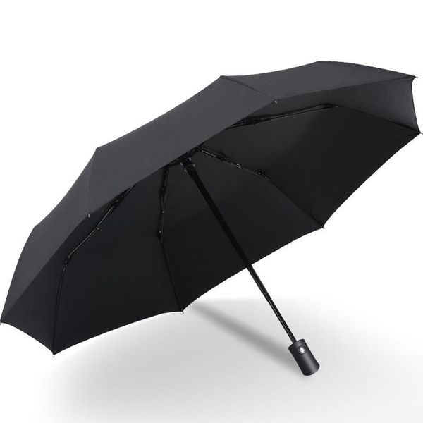 

umbrellas promotion black coating rain sun automatic umbrella anti-uv 3 folding wind resistant auto big windproof women men 8 ribs paraso