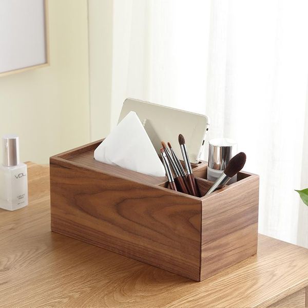 

tissue boxes & napkins casegrace luxury box holder wooden storage phone slot napkin multi-functional home kitchen container
