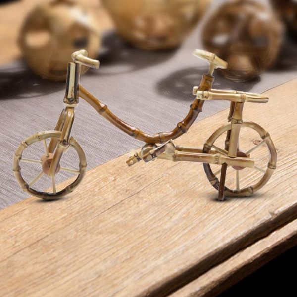 

garden decorations bicycle ornament collectible handmade diy crafting bamboo cabinet display bike figurine birthday gift
