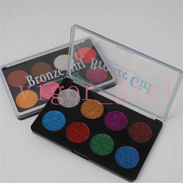 

2kinds new 8color matte sequin eye shadow high gloss blush color matter shimmer eyeshadow palette with high quality