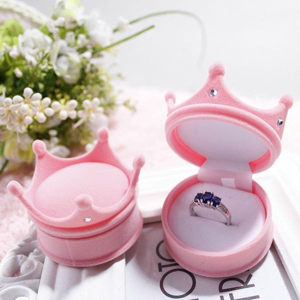 

jewelry pouches, bags storage box ring velvet women earrings wedding rings necklace showcase display gift organizer, Pink;blue